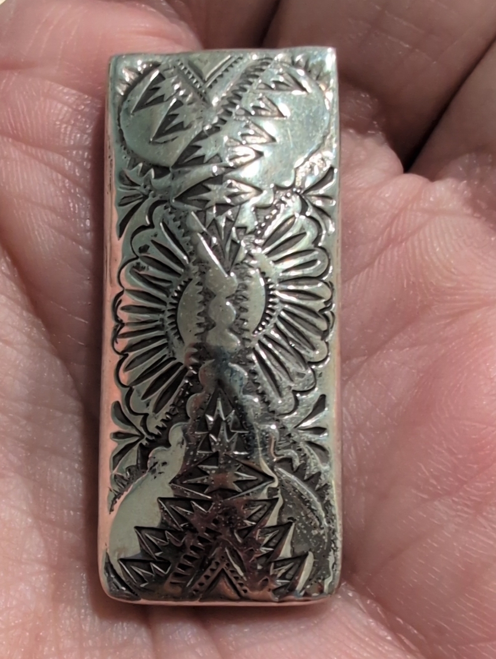 Sterling Silver Engraved Money Clip - Silver